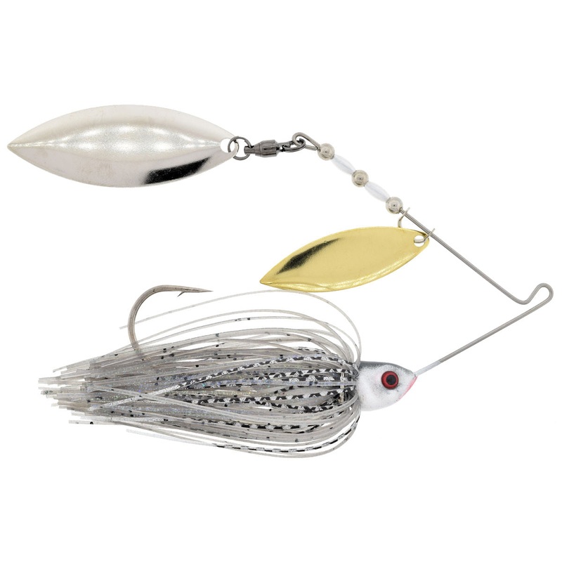 Glimmer Series Double Willow Spinnerbait_Natural Shad Gold/Silver*