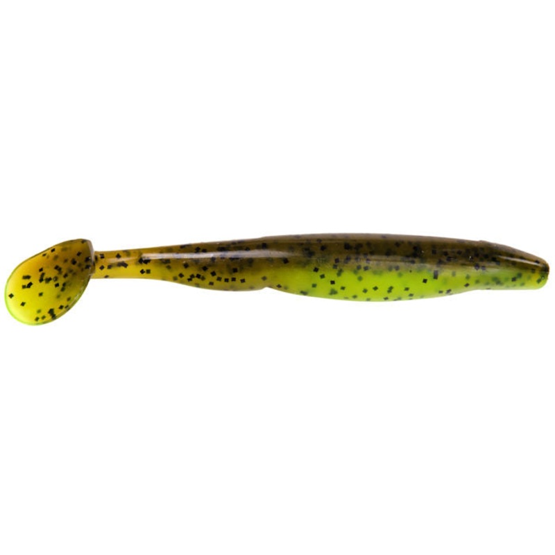 KVD Swim’n Caffeine Shad_Green Pumpkin Chartreuse Belly*