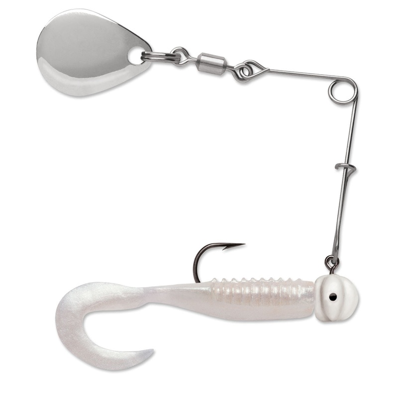 Curl Tail Spinnerbait_Pearl White