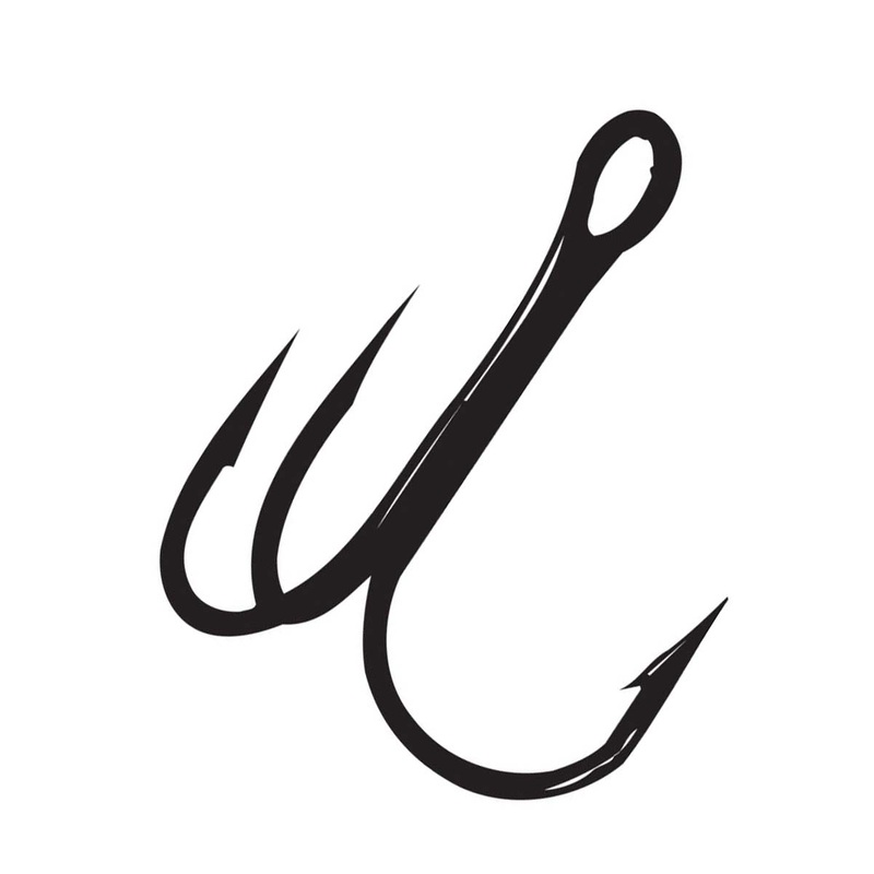Round Bend Treble Hook_NS Black*