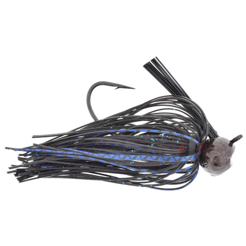 Football Jig_Black Blue Flash*