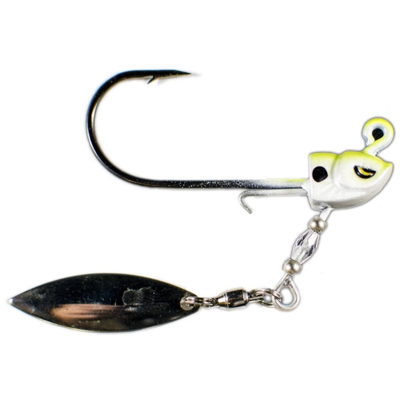 Tungsten Trokar Thunder Spin_Chartreuse White