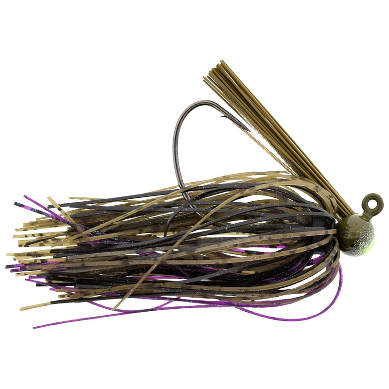LOC-r-UP Football Jig_Green Pumpkin/Camo Craw*