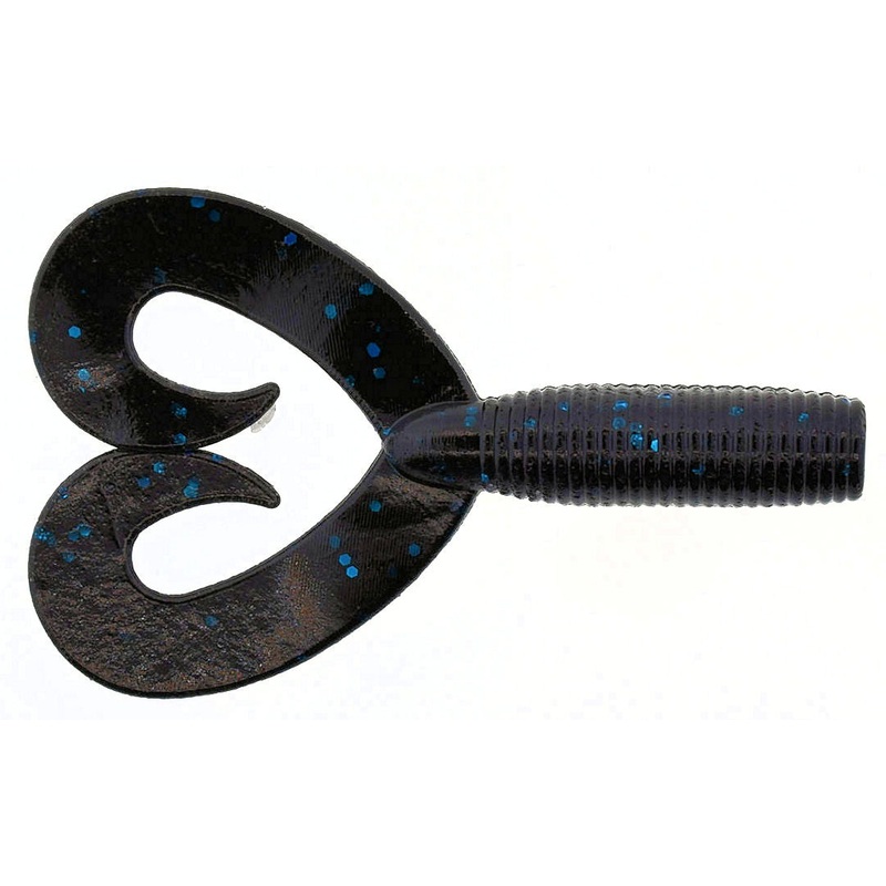 Double-Tail Grub_Black Blue Flake