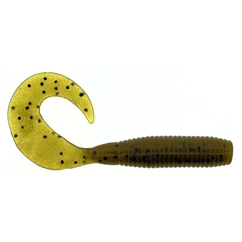 Single Tail Grub_Green Pumpkin Black Flake