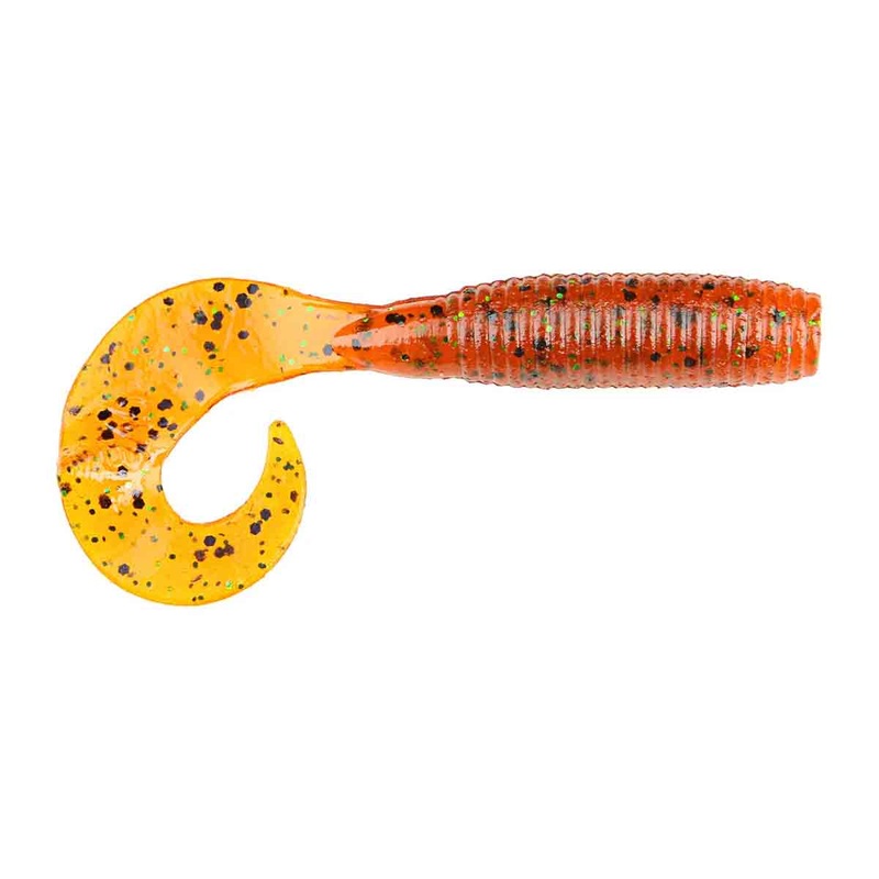 Single Tail Grub_Pumpkin Black/Green*