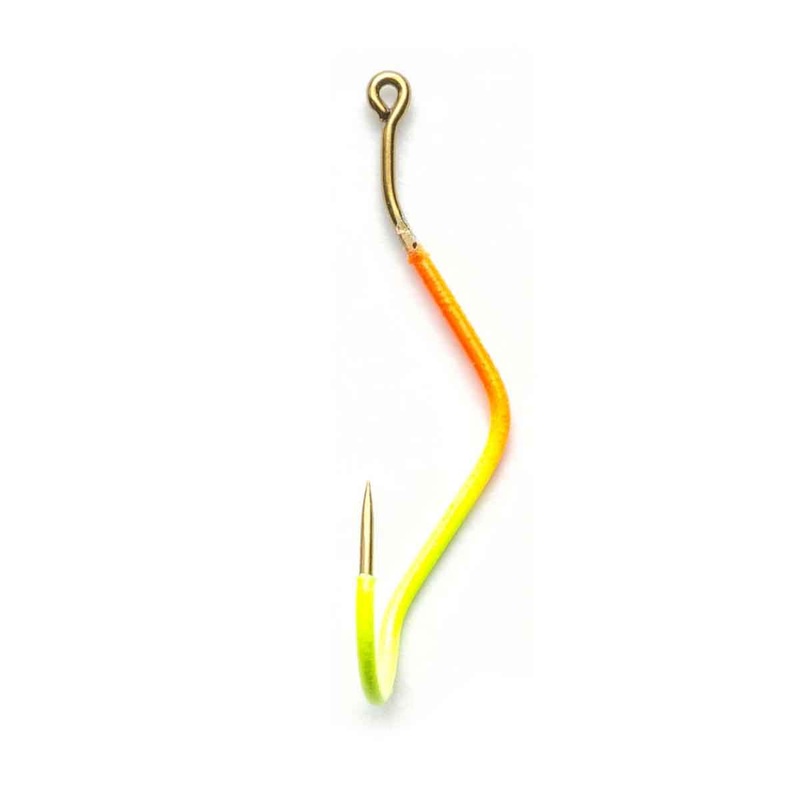 Slow Death Aberdeen Hook Special Bent Shank_Chartreuse Orange