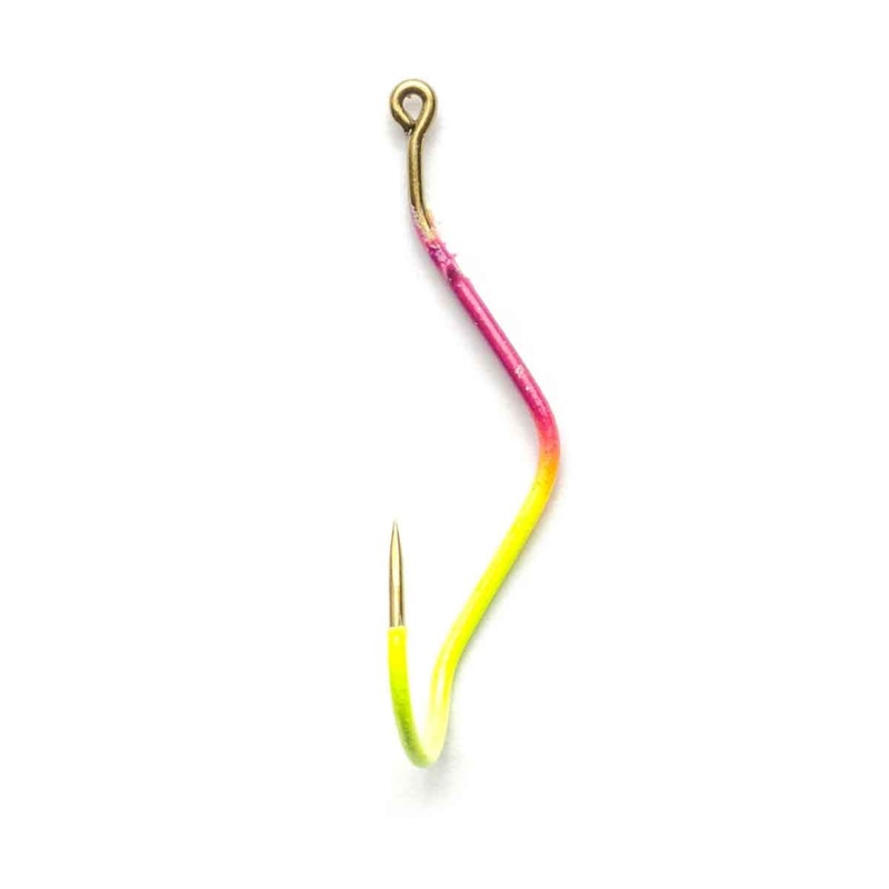 Slow Death Aberdeen Hook Special Bent Shank_Chartreuse Purple