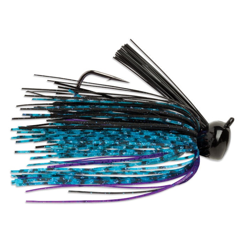 Weedless Football Jig_Black Blue Purple*
